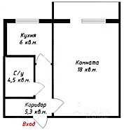 1-комнатная хрущевка от 15000 рублей